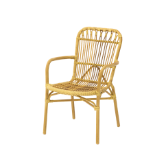 Technorataninė kėdė BAMBOO smėlio spalvos
