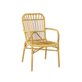 Technorataninė kėdė BAMBOO smėlio spalvos