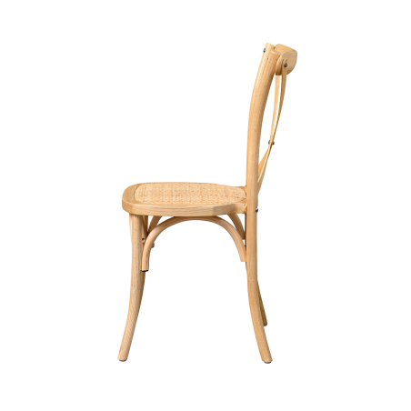 Medinė restorano kėdė CROSS-BACK TRADITIONAL natūralus