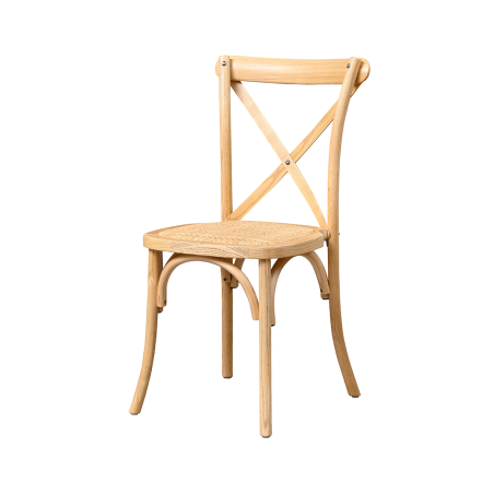 Medinė restorano kėdė CROSS-BACK TRADITIONAL natūralus
