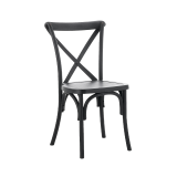 Polipropileninė vestuvių kėdė CROSS-BACK POLYWOOD juoda