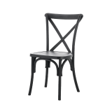 Polipropileninė vestuvių kėdė CROSS-BACK POLYWOOD juoda