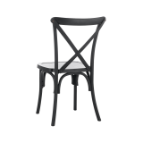 Polipropileninė vestuvių kėdė CROSS-BACK POLYWOOD juoda