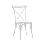 Vestuvių kėdė CROSS-BACK POLYWOOD baltas