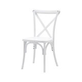 Vestuvių kėdė CROSS-BACK POLYWOOD baltas