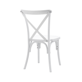 Vestuvių kėdė CROSS-BACK POLYWOOD baltas