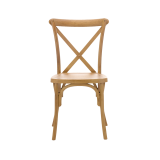 Vestuvių kėdė CROSS-BACK POLYWOOD natūralus