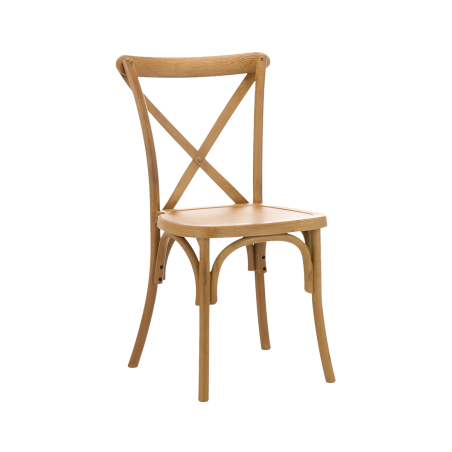 Vestuvių kėdė CROSS-BACK POLYWOOD natūralus