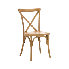 Vestuvių kėdė CROSS-BACK POLYWOOD natūralus