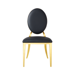 Metalinis vestuvių krėslas GLAMOUR ALL TAP auksinė–juoda