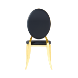 Metalinis vestuvių krėslas GLAMOUR ALL TAP auksinė–juoda