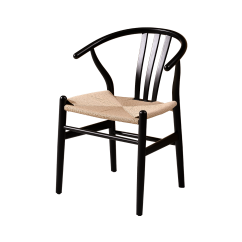 Medinė restorano kėdė WISHBONE juodas
