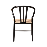 Medinė restorano kėdė WISHBONE juodas