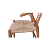 Medinė restorano kėdė WISHBONE natūralus