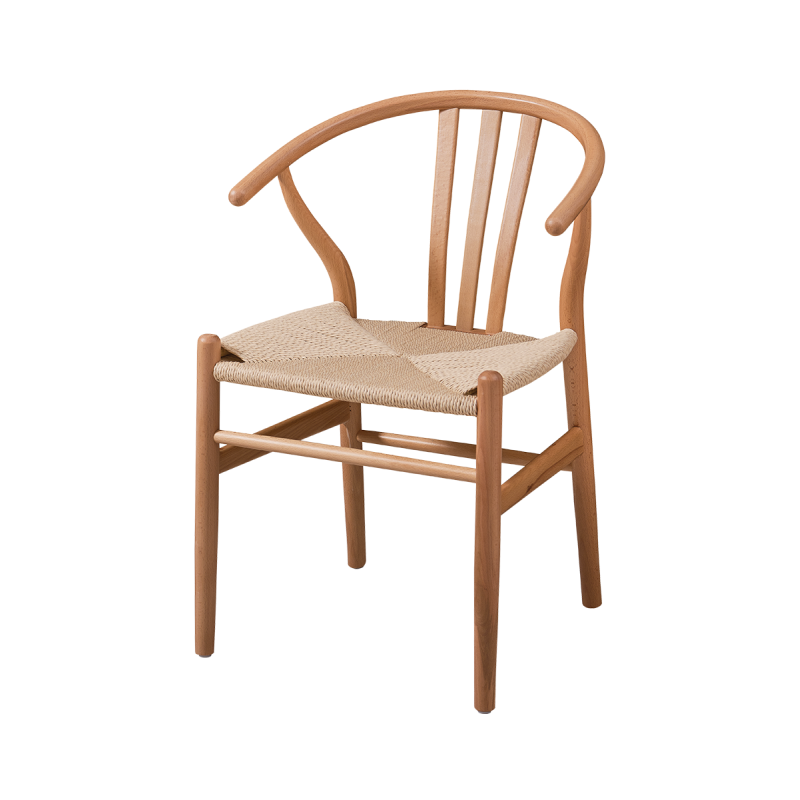 Medinė restorano kėdė WISHBONE natūralus