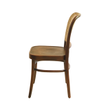 Medinė restorano kėdė LOOMI 811 Rattan riešutinis