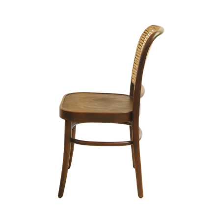 Medinė restorano kėdė LOOMI 811 Rattan riešutinis