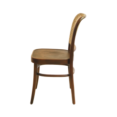 Medinė restorano kėdė LOOMI 811 Rattan riešutinis