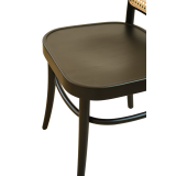 Medinė restorano kėdė LOOMI 811 Rattan juoda