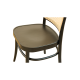 Medinė restorano kėdė LOOMI 811 Rattan juoda