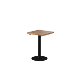 Staliukas su ąžuolo masyvo stalviršiu ALFA R juodas