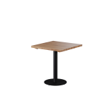 Staliukas su ąžuolo masyvo stalviršiu ALFA R juodas