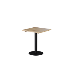 Staliukas su medžio masyvo stalviršiu ALFA R juodas