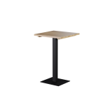 Staliukas su medžio masyvo stalviršiu ALFA BAR juodas