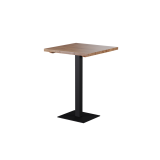 Staliukas su ąžuolo masyvo stalviršiu ALFA BAR juodas