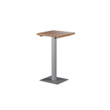 Staliukas su ąžuolo masyvo stalviršiu ALFA BAR pilka