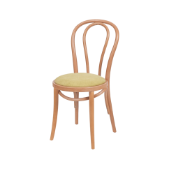 Medinė restorano kėdė MONET 18 pistacijų spalvos sėdynė