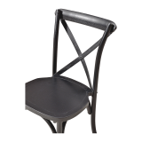 Medinė restorano kėdė CROSS-BACK WOOD juoda