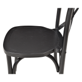 Medinė restorano kėdė CROSS-BACK WOOD juoda