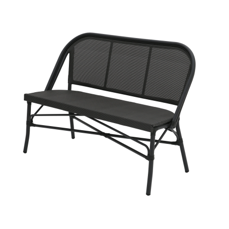 Technorataninis suolas MATTEO BENCH juodai grafito