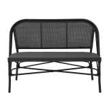 Technorataninis suolas MATTEO BENCH juodai grafito