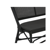 Technorataninis suolas MATTEO BENCH juodai grafito