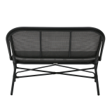 Technorataninis suolas MATTEO BENCH juodai grafito