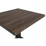Kavos staliukas ALFA S 68x68 pietinis riešutas su Dark Wood briauna