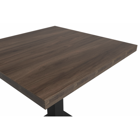 Kavos staliukas ALFA S 68x68 pietinis riešutas su Dark Wood briauna