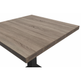 Kavos staliukas ALFA S 68x68 sonoma tabac ąžuolas su Dark Wood briauna