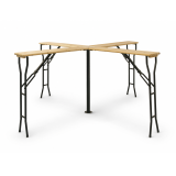 Alaus sodo stalas WOODY CROSS 241x241 eglė