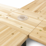 Alaus sodo stalas WOODY CROSS 241x241 eglė