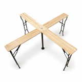 Alaus sodo stalas WOODY CROSS 241x241 eglė