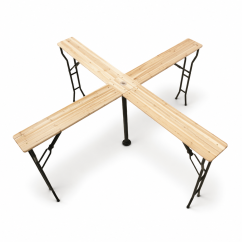 Alaus sodo stalas WOODY CROSS 241x241 eglė