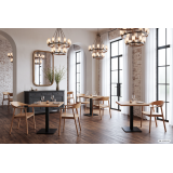 Medinė restorano kėdė HORIZON natūrali