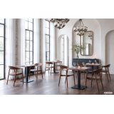 Medinė restorano kėdė HORIZON riešutinis