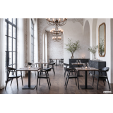 Medinė restorano kėdė HORIZON juoda