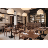 Medinė restorano kėdė ARDEN riešutinis